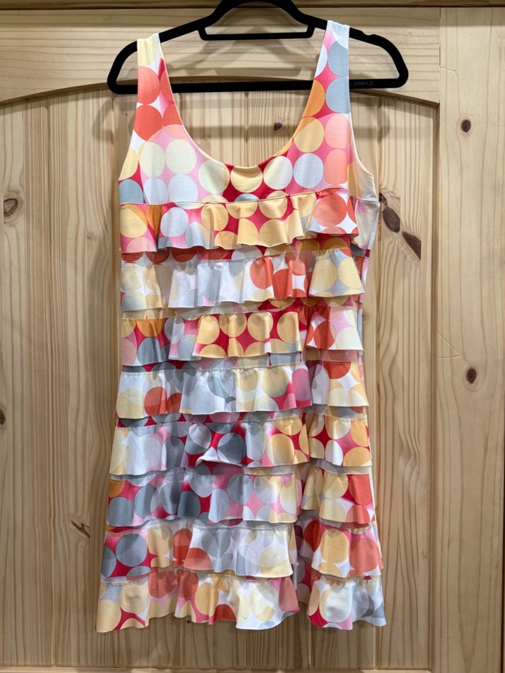 ISLE by Melis Kozan Sleeveless Tiered Ruffle Cha Cha Dress Size L
